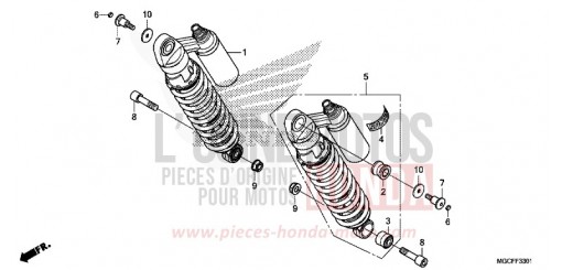 KISSEN, HINTEN (CB1100NA/NAD) CB1100NAK de 2019